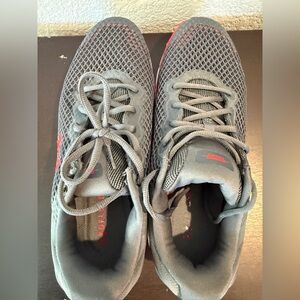 Under Armour Gray Sneakers with Red Trim
